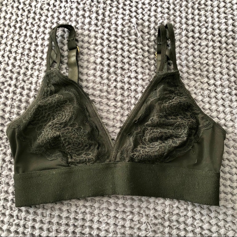 Black lace bralette